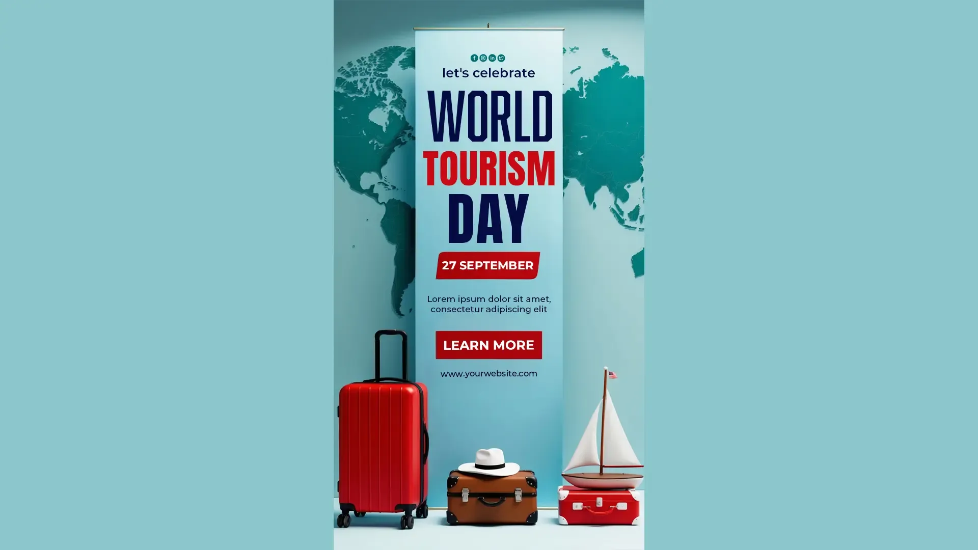 World Tourism Day PSD Template for Instagram Story